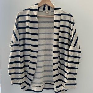 Forever 21 Stripe Cocoon Cardigan
